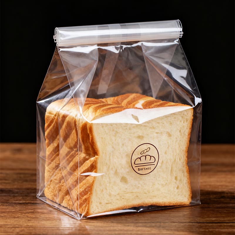 Transparante plastic voedselzak voor bakkerijverpakkingen